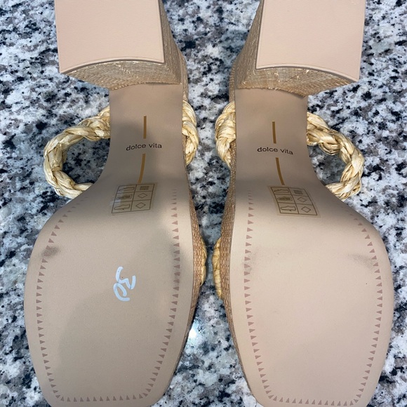 NWOT Dolce Vita Raffia Heels Size 8.5 - Picture 8 of 8